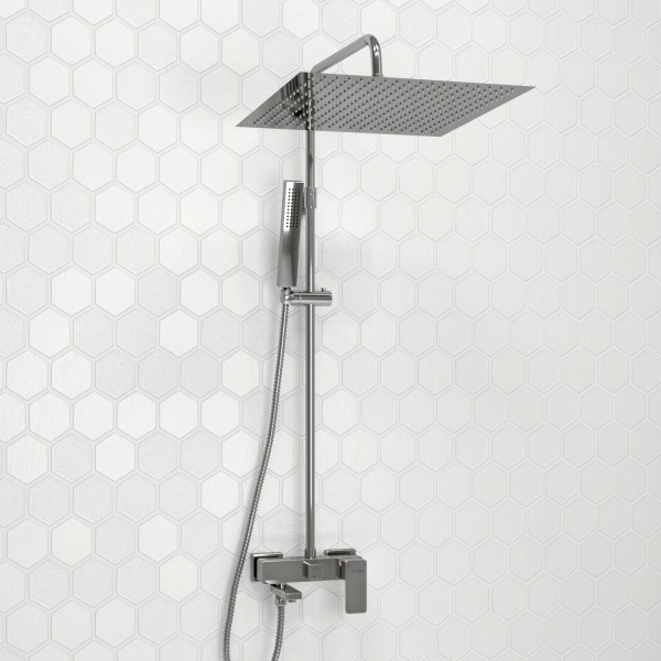 Душевая система со смесителем Wasserkraft  A177.119.103.010.CH монтаж настенная без термостата хром