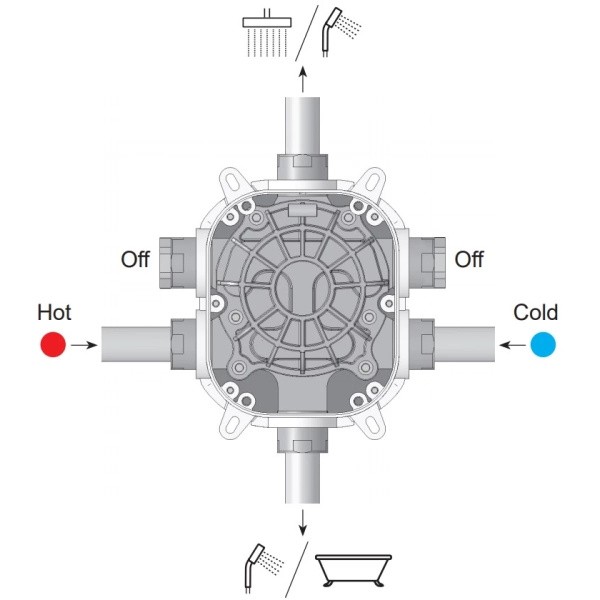 Встраиваемая часть смесителя Ravak R-box X070139  