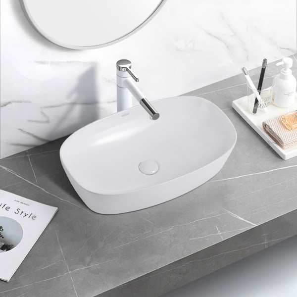 Раковина  прямоугольная Abber Rechteck AC2206 керамика цвет белый