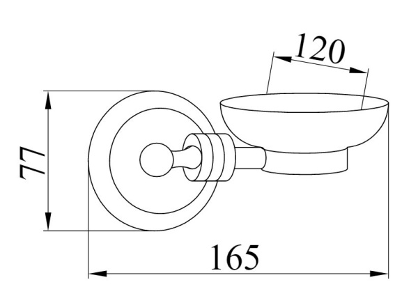 Мыльница Boheme Hermitage 10352 настенная цвет Gold
