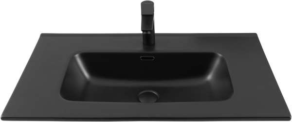 Раковина мебельная прямоугольная Aquanet Flat 00329255 керамика цвет черный матовый