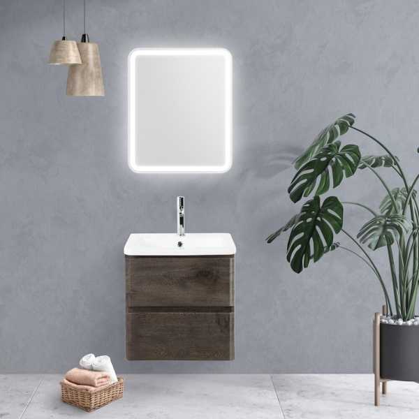 Зеркало с подсветкой BelBagno Marino SPC-MAR-500-600-LED-BTN 50x60 механический