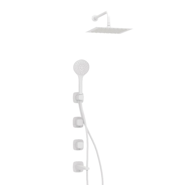 Душевая система со смесителем Wasserkraft Saale 9500 A9551.267.316.146.254.328.156.155 монтаж встраиваемая в стену без термостата белый