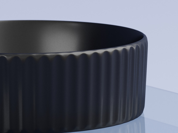 Раковина накладная круглая Ceramica Nova Element CN6057MB фарфор цвет черный матовый