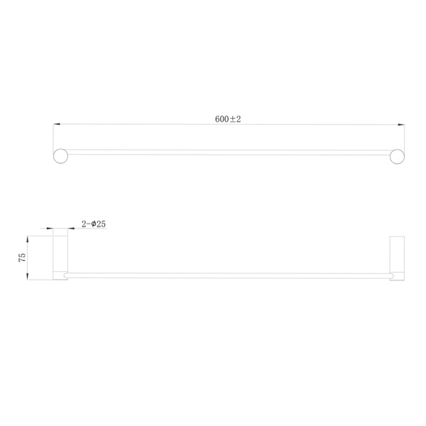 Полотенцедержатель Raiber Graceful RPB-80001 настенный черный матовый