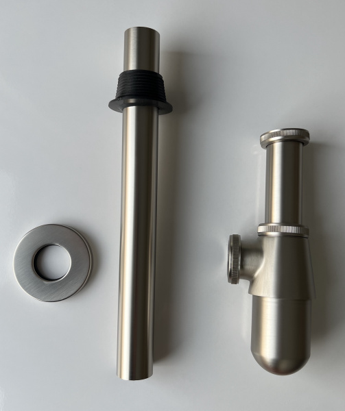 Сифон для раковины TIMO 960/13L латунь никель