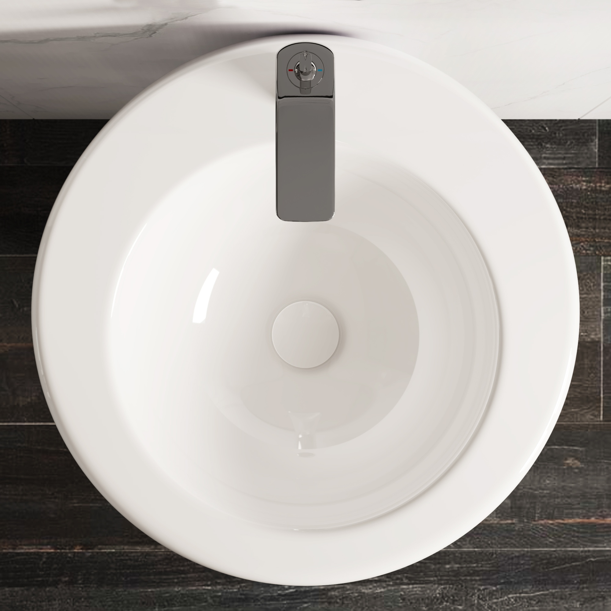 Раковина напольная круглая Ceramica Nova Element CN1807 фарфор цвет белый