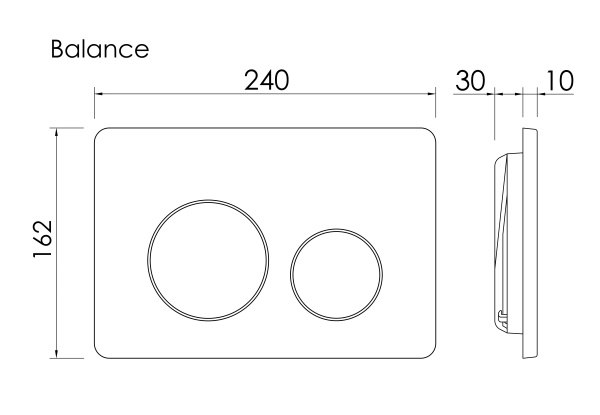 Кнопка смыва Ceramica Nova Circle CN12-001CH цвет хром