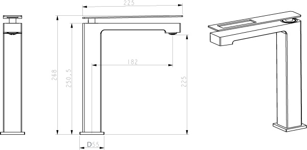 Смеситель для раковины Boheme Q 142-GR 