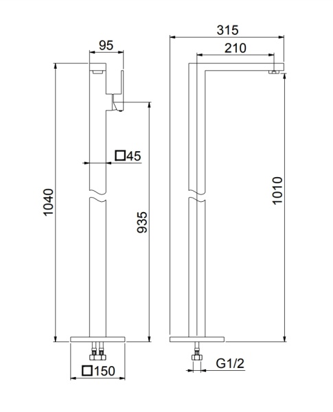 Смеситель для раковины Webert Pegaso PE832101015 хром