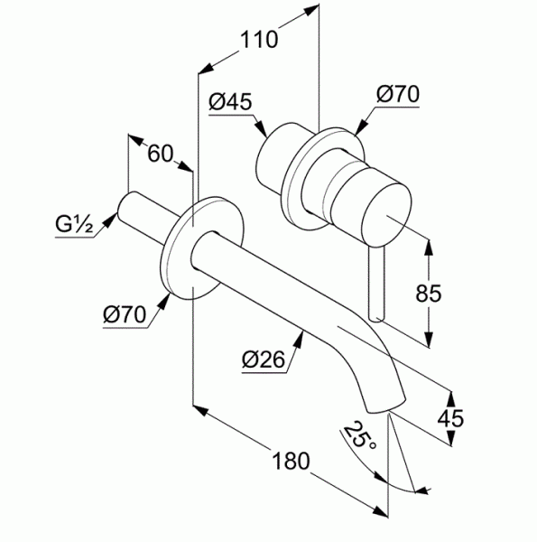 Смеситель для раковины Kludi Bozz 382443976 черный