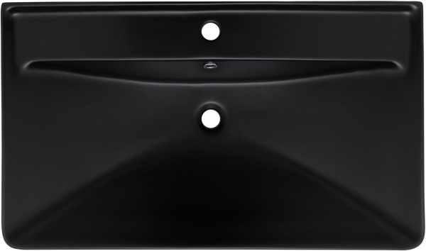 Раковина мебельная прямоугольная Aquanet Ирис 00329249 керамика цвет черный матовый