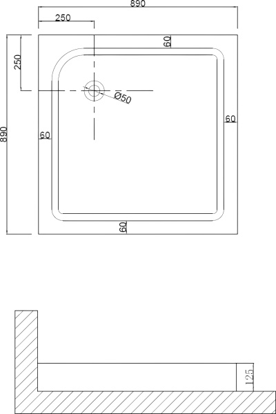 Душевой поддон Niagara NG-90-90Q 90x90 белый