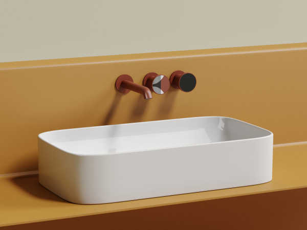 Раковина накладная прямоугольная Ceramica Nova Element CN6054 фарфор цвет белый