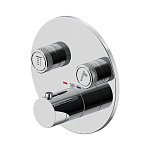 Смеситель для душа на 2 выхода Plumberia Selection PSBOX PSB1902CR встраиваемый в стену 
с термостатом хром