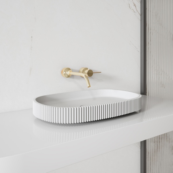 Раковина  овальная Abber STEIN AS2601 искусственный камень цвет белый матовый