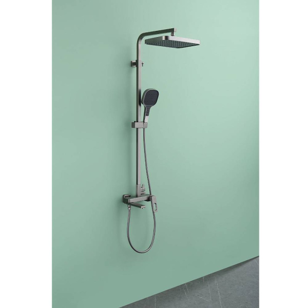 Душевая система со смесителем Raglo  R51.24.09 монтаж настенная без термостата графит