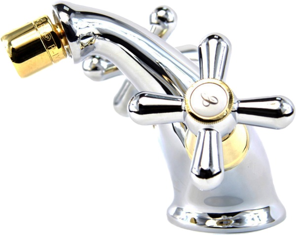 Смеситель для биде Webert Armony AM710102017 латунь хром/золото