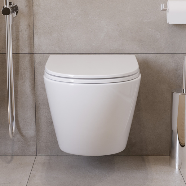 Унитаз подвесной BelBagno Uno BB3105CHR/SC Rimless фаянс белый