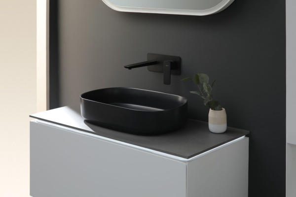 Раковина накладная овальная Allen Brau Fantasy 4.11022.31 керамика цвет черный матовый