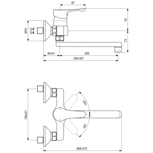 Смеситель для кухни Ideal Standard Alpha BC661AA без подключения к фильтру хром