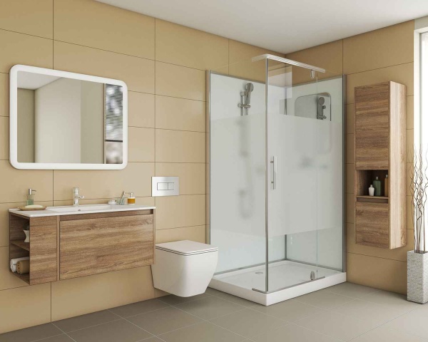 Душевая кабина без крыши Grossman  GR172QR прямоугольная  120x80 стекла прозрачные с узором, профиль хром