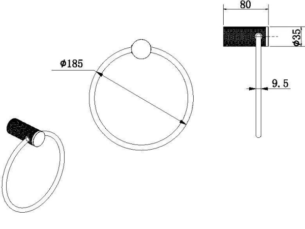 Полотенцедержатель-кольцо Allen Brau Priority 4.0 6.31C14-BN настенный брашированный никель