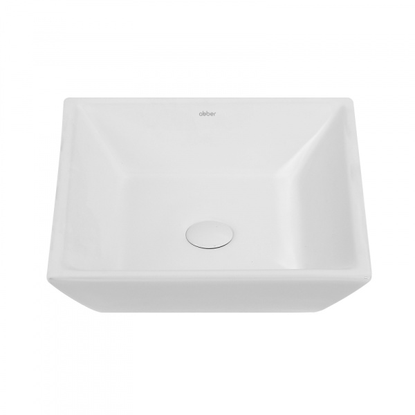 Раковина накладная квадратная  Abber Rechteck AC2214 фаянс цвет белый