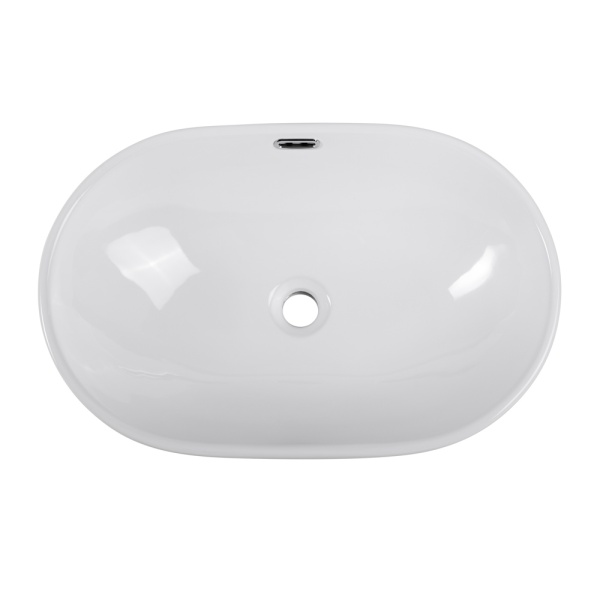 Раковина полувстраиваемая овальная BelBagno  BB1004 фаянс цвет белый