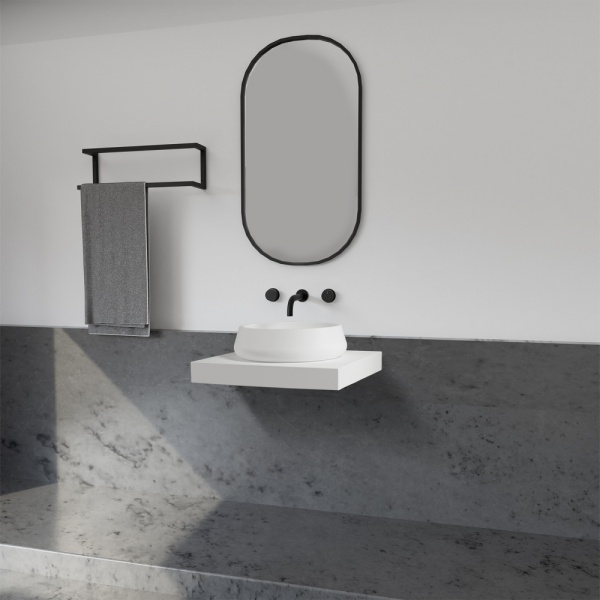 Раковина  овальная Abber STEIN AS2605 искусственный камень цвет белый матовый