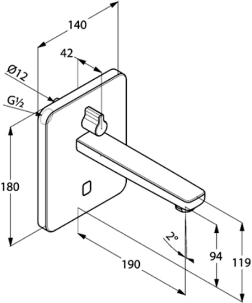 Смеситель для раковины Kludi Zenta Е 3850005 хром