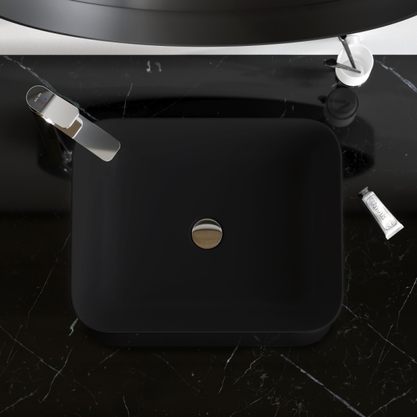 Раковина  прямоугольная Am.Pm Func M8FWCC10510BM фарфор цвет черный матовый