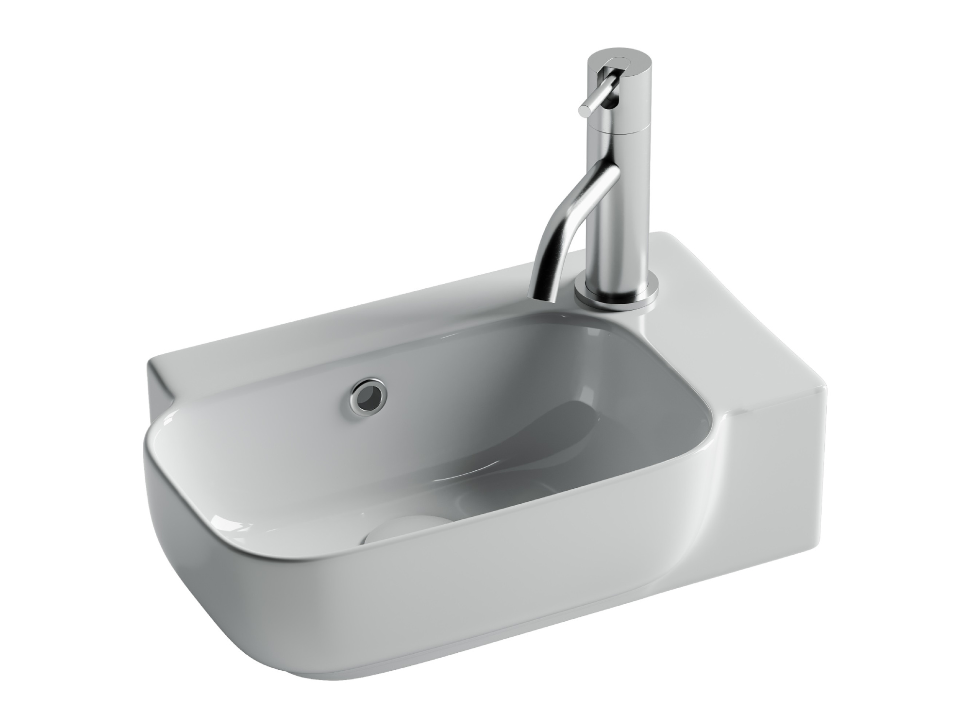 Раковина подвесная прямоугольная Ceramica Nova Element CN6074L фарфор цвет белый