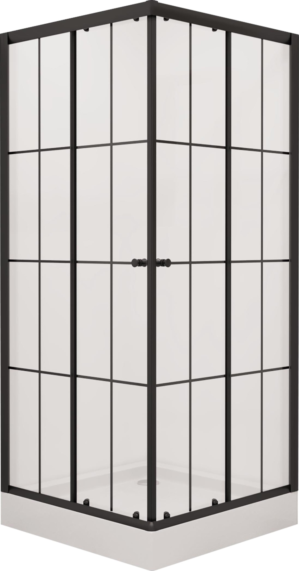 Душевой угол Niagara Nova NG-0190-14 квадратная  90x90 стекла прозрачные, профиль черный