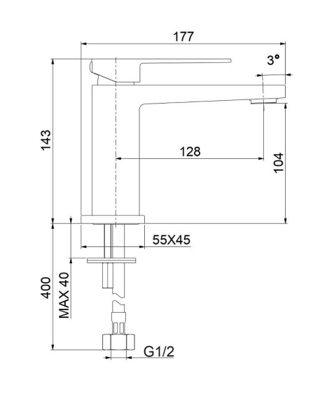 Смеситель для раковины Webert Pegaso PE830102010SSE золото