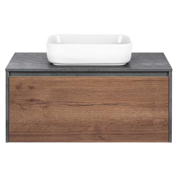 Тумба  подвесная Vincea Mesa VMC-2MS100TB 100 см  1 ящик+1 скрытый цвет T.Oak + Beton 