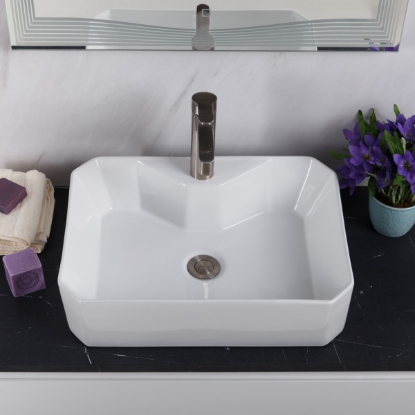 Раковина накладная нестандартная BelBagno  BB1387 фаянс цвет белый