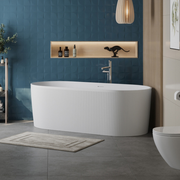 Акриловая ванна отдельностоящая BelBagno  BB411-1700-800-MATT 170x80 овальная цвет белый матовый