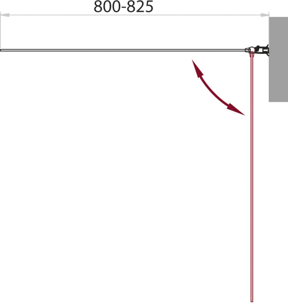 Шторка для ванны распашная  BelBagno Sela SELA-V-1-80/140-C-Cr 80 см, стекла прозрачные, профиль хром