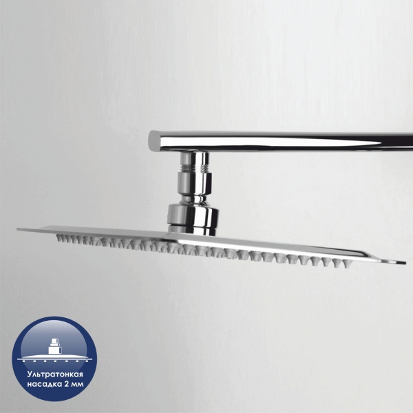 Душевая система без смесителя Wasserkraft  A042 монтаж настенная без термостата хром