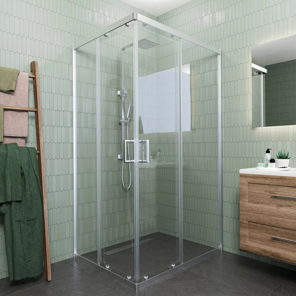 Душевой угол раздвижной Veconi Rovigo RV10-9080-01-C5 прямоугольный 90x80 стекла прозрачные, профиль хром