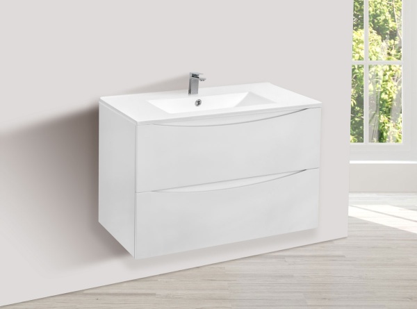 Тумба  подвесная Vincea Mia VMC-2MC750GW 75 см  2 ящика цвет G.White 