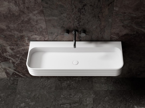 Раковина подвесная прямоугольная Abber STEIN AS2651-0.8 искусственный камень цвет белый матовый