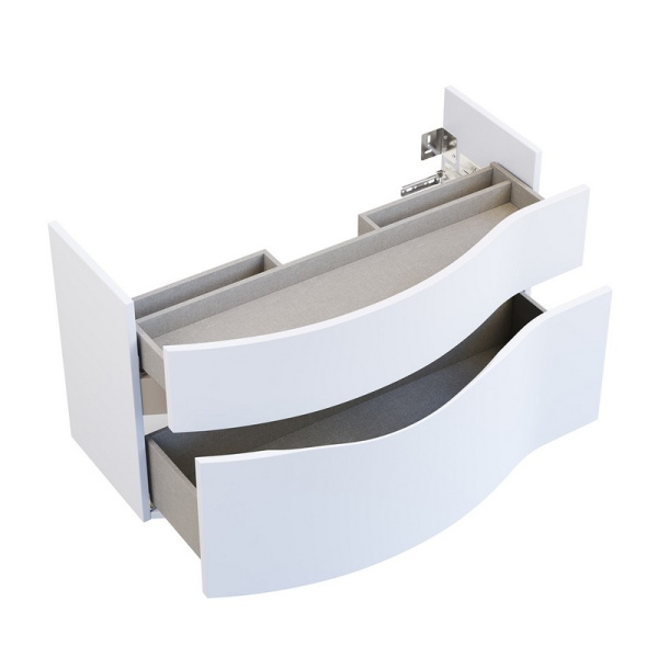 Тумба под раковину подвесная Kerama Marazzi Riva RV.100Lh/WHT.M 100 см  2 ящика цвет белая матовая 