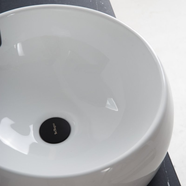 Раковина накладная круглая BelBagno  BB1065 фаянс цвет белый