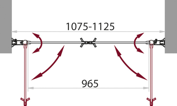 Душевая дверь BelBagno Sela SELA-B-2-110-C-Cr 110 см стекла прозрачные, профиль хром