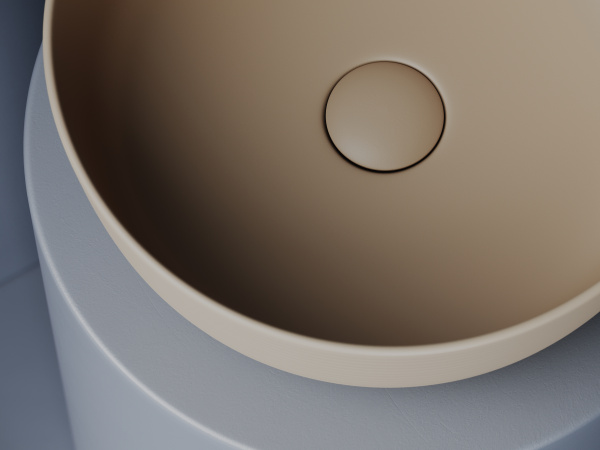 Раковина накладная круглая Ceramica Nova Element CN6073MC фарфор цвет бежевый матовый