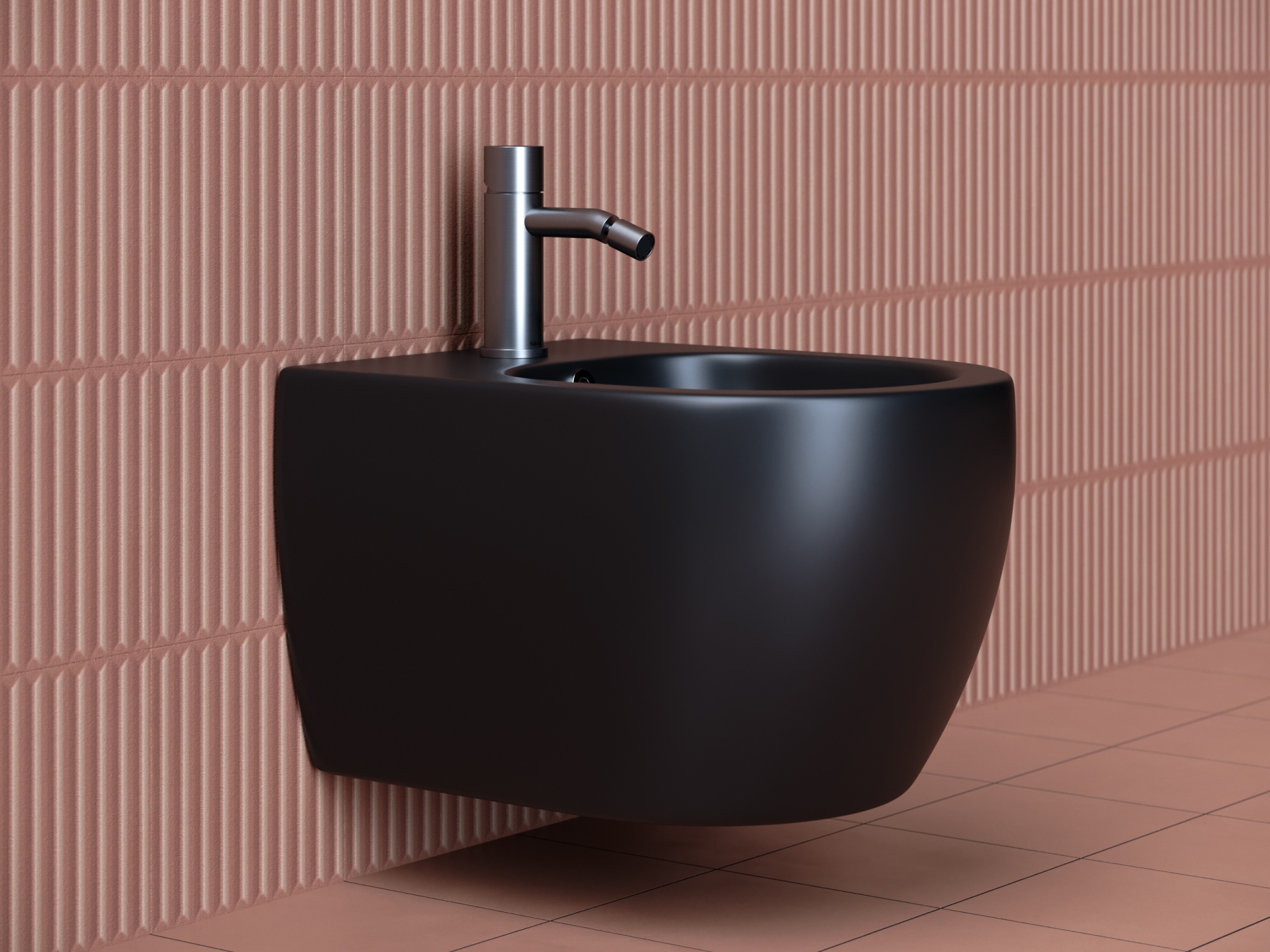 Биде подвесное Ceramica Nova Play CN3002MB фарфор, цвет черный матовый