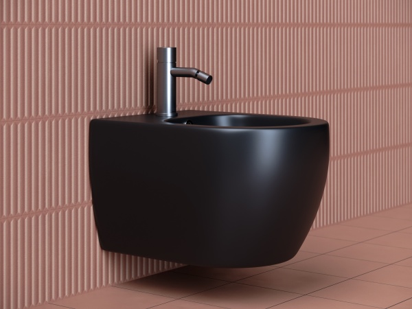 Биде подвесное Ceramica Nova Play CN3002MB фарфор, цвет черный матовый