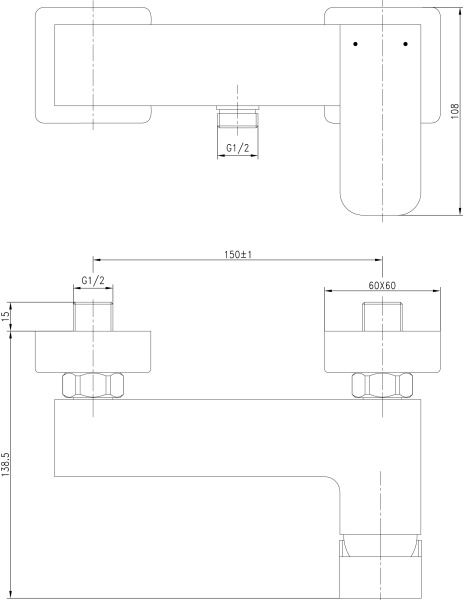 Комплект смесителей   Aquanet Cubic SD90447 